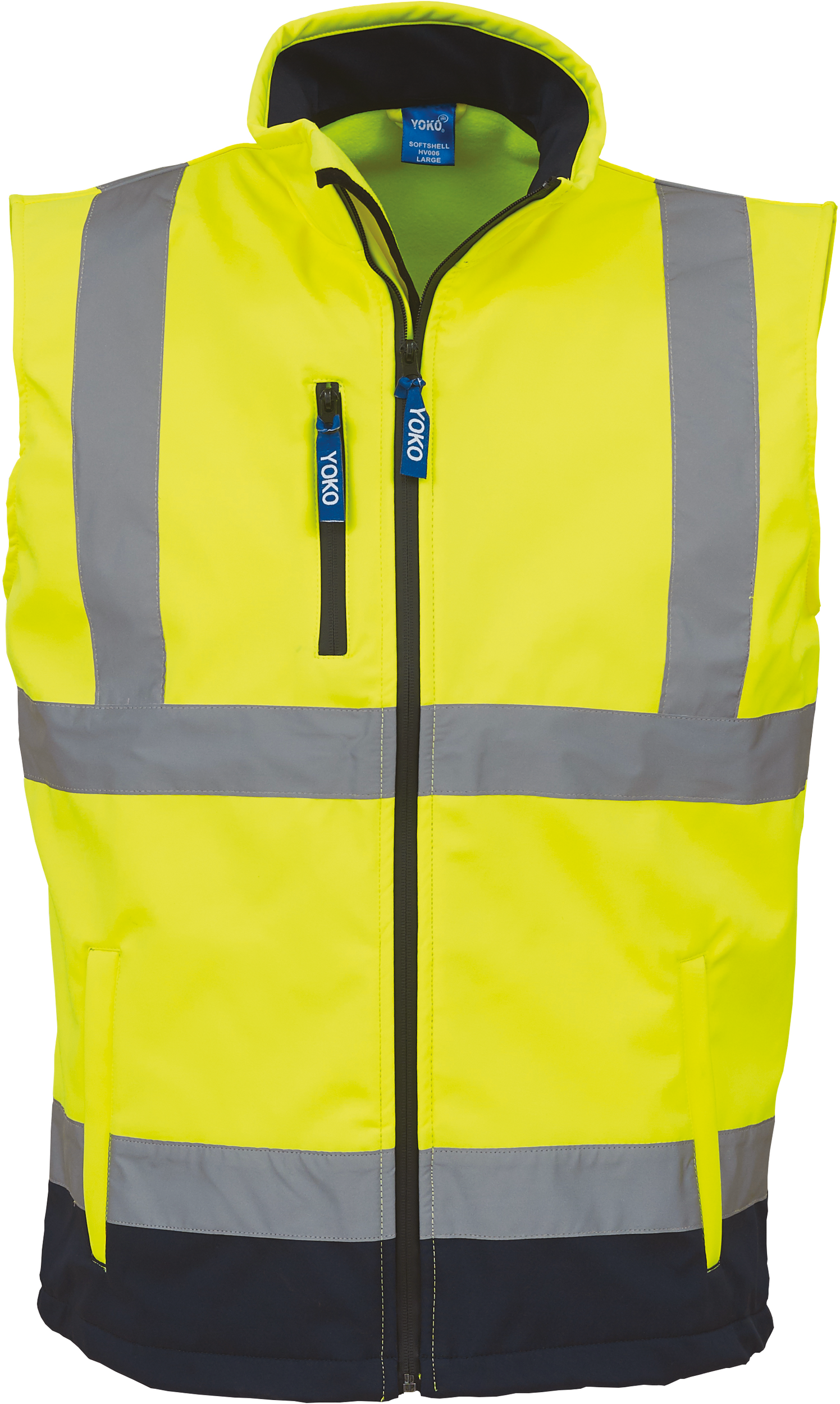 GDTXYHV006 Hi Vis Yellow / Navy FACE