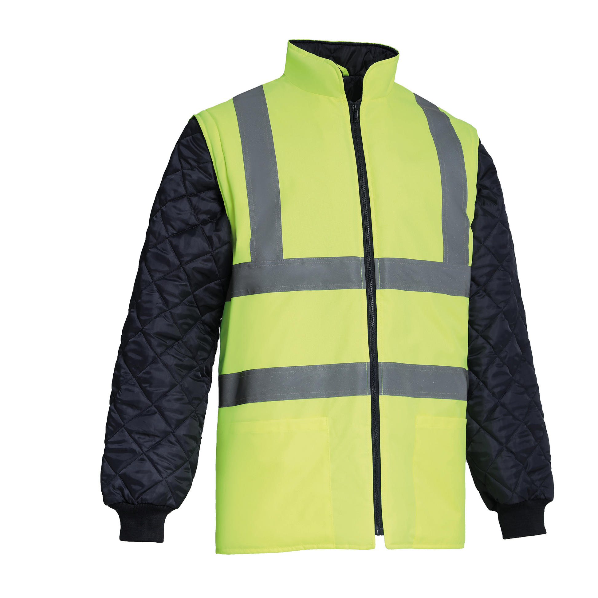 GDTXYHV008SL Hi Vis Yellow / Navy FACE SIDE
